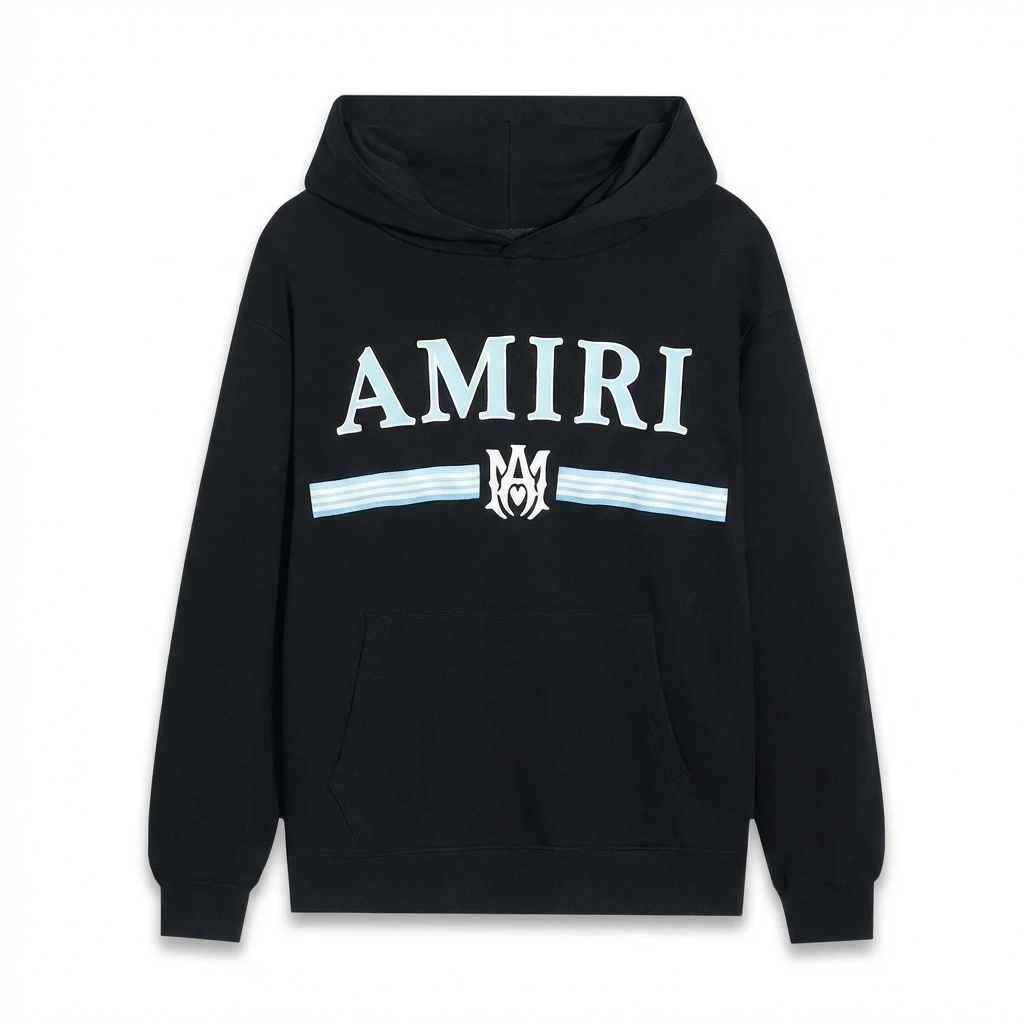 AMIRI letter-printing style black sweatshirt