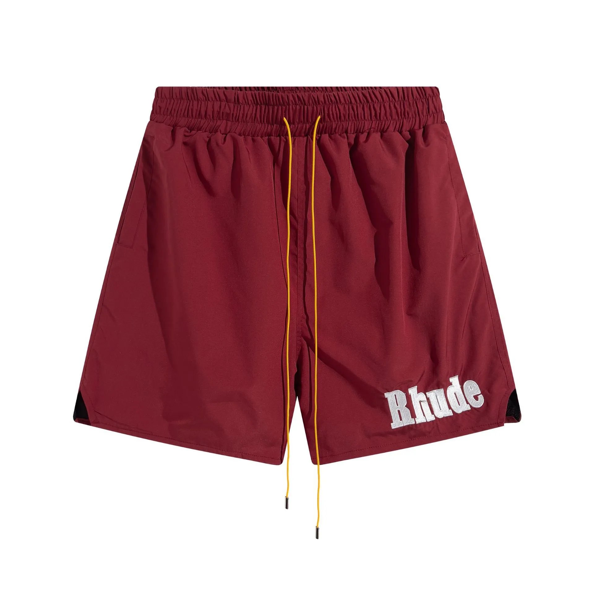 RHUDE casual style burgundy shorts