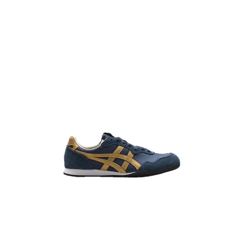 Onitsuka Tiger retro-style blue and gold sports shoes