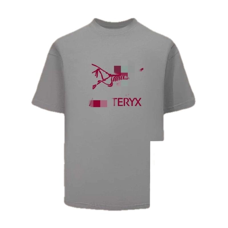 Arc'teryx Skull Print Trendy Cool Light Grey Short Sleeve T-Shirt