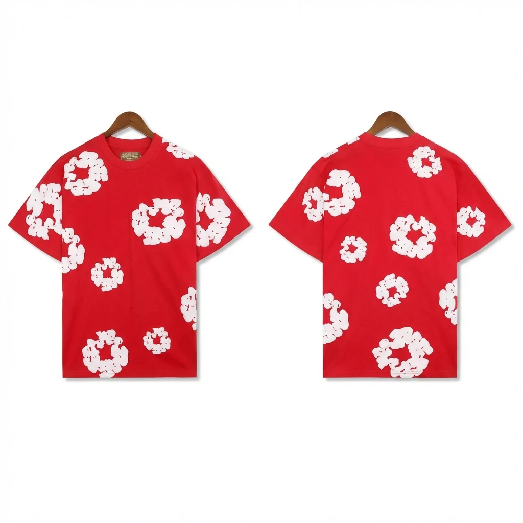 DENIM TEARS printed red T-shirt