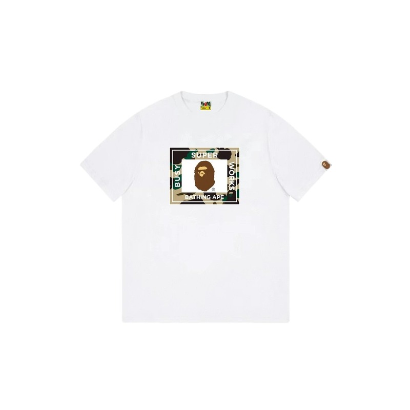 Bape camouflage-style white T-shirt
