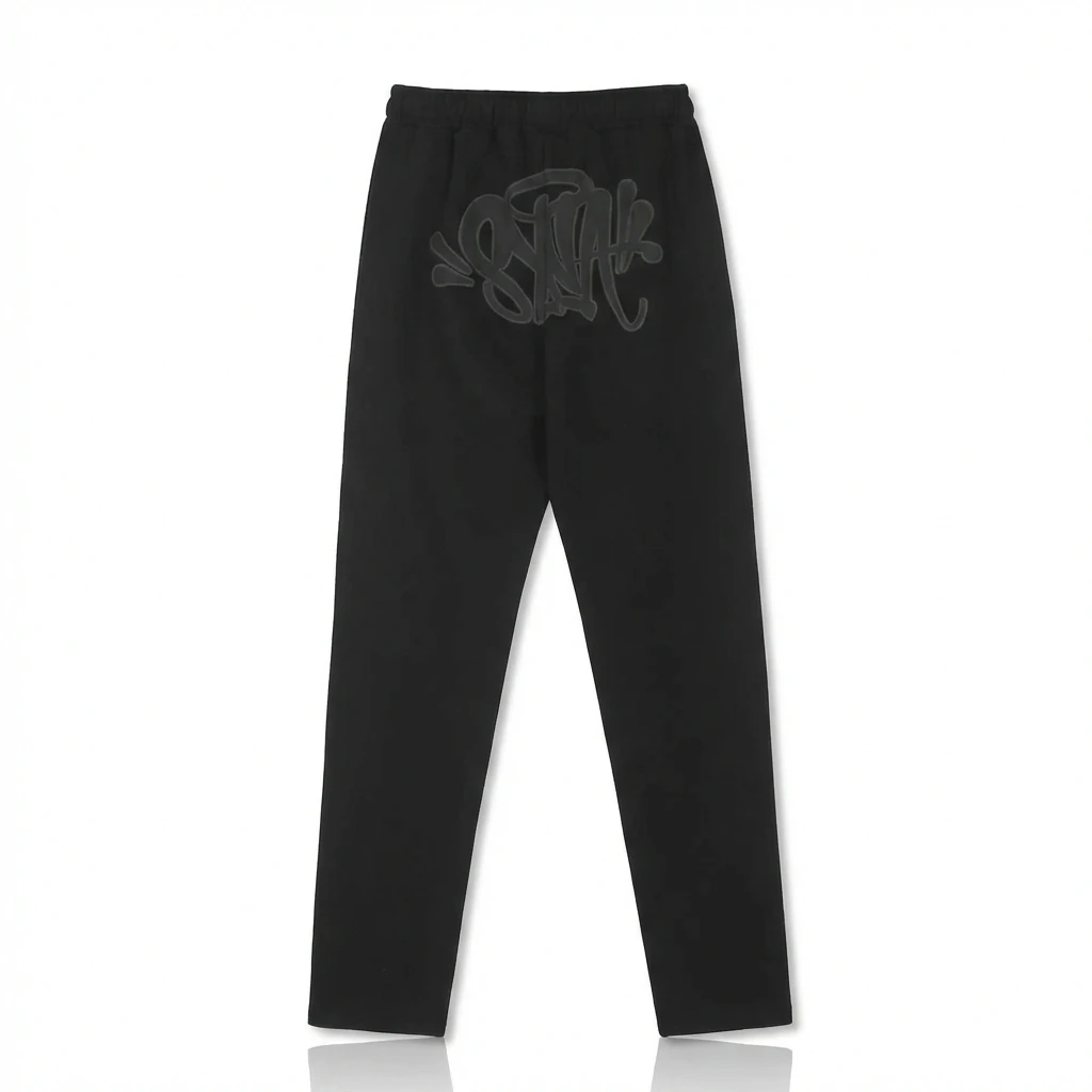 SynaWorld graffiti-style black trousers