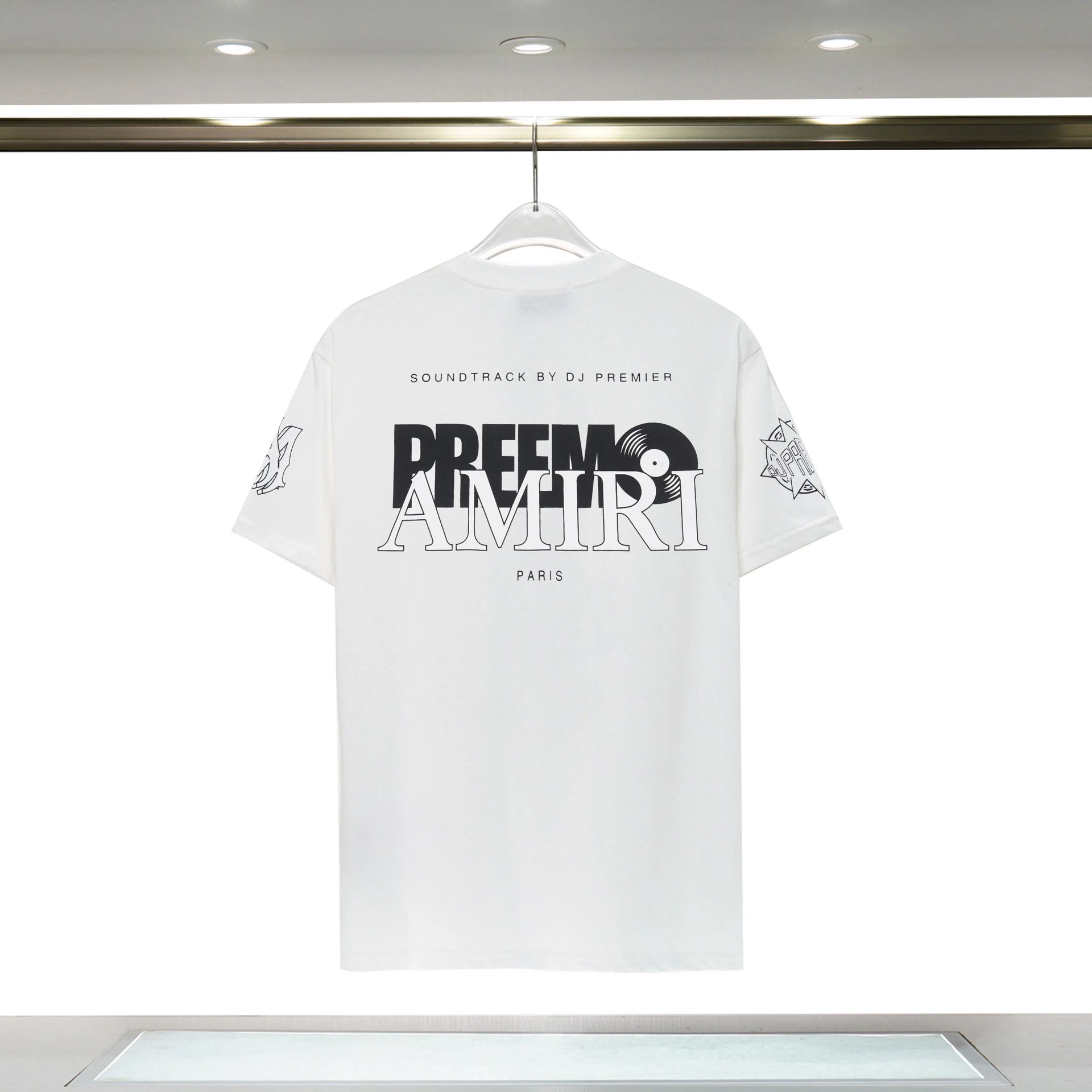 Amiri Sport Graphic T-shirt White Blue Amiri for Warm Weather