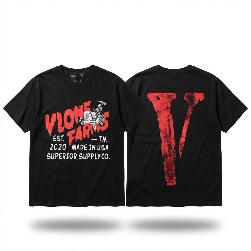 Vlone retro-style black T-shirt