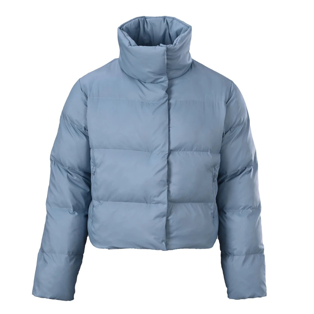 Cropped Puffer Jacket with high collar and boxy insulated silhouette - Independent Style Weekend Edit