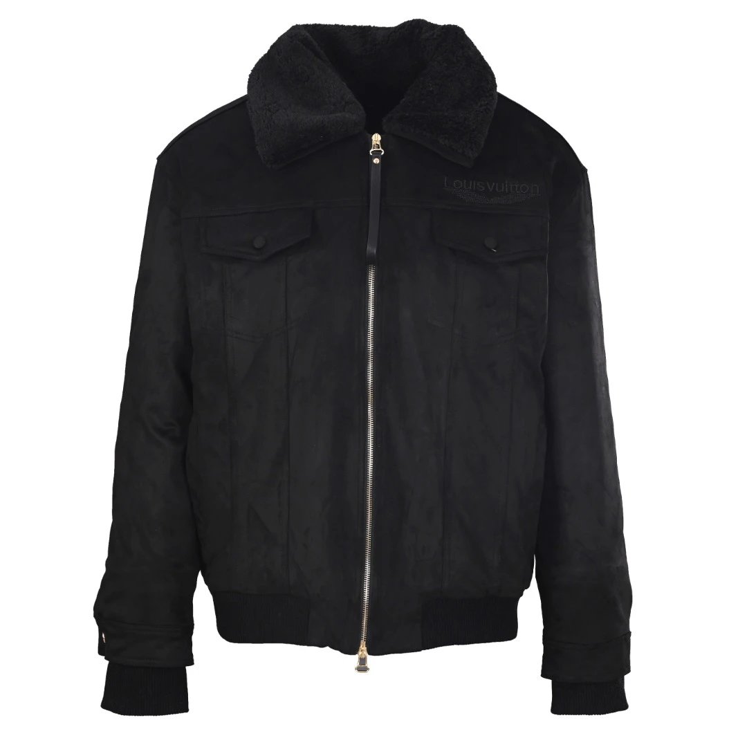 Collared Bomber Jacket Style Edit in Black