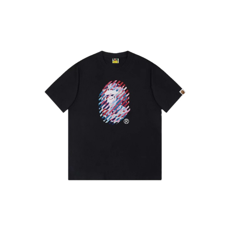 Bape camouflage style black T-shirt