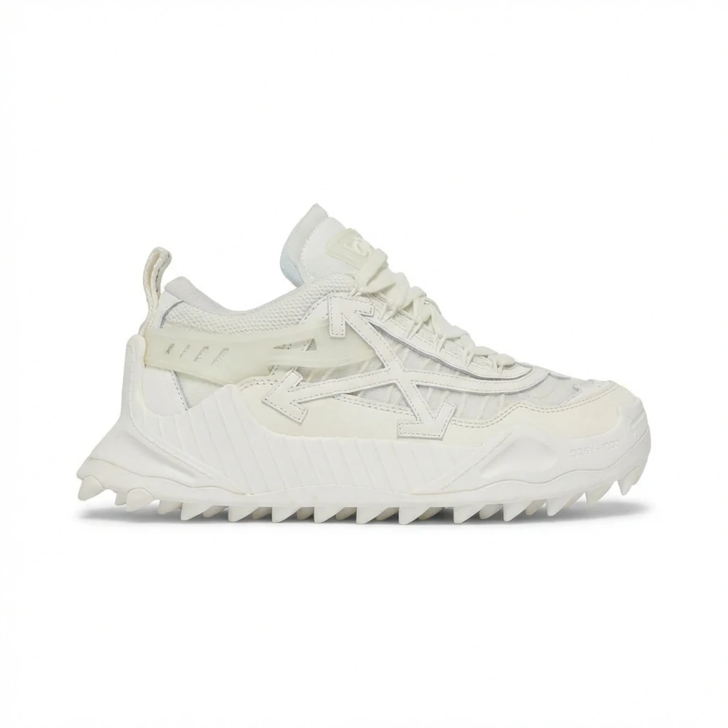 Off-White retro-style white sports shoes