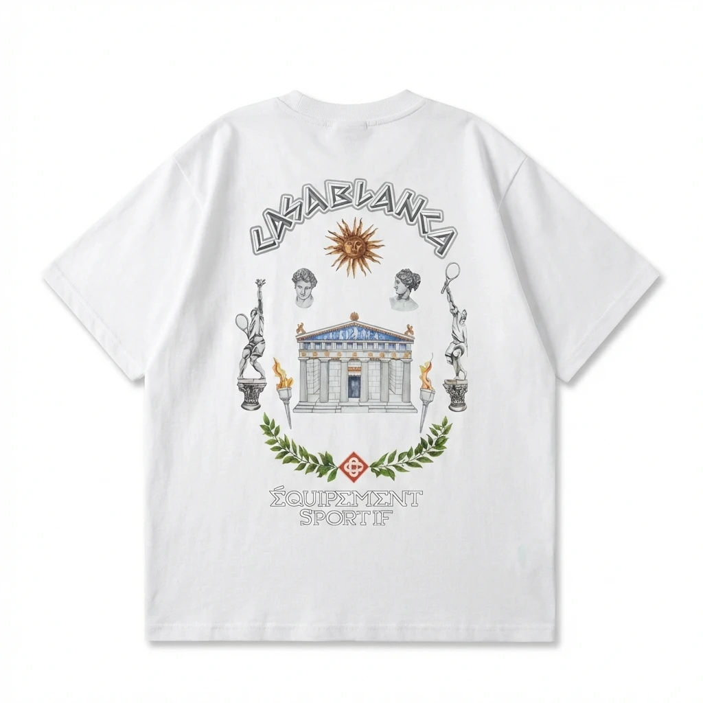 Casablanca Greek-style white T-shirt