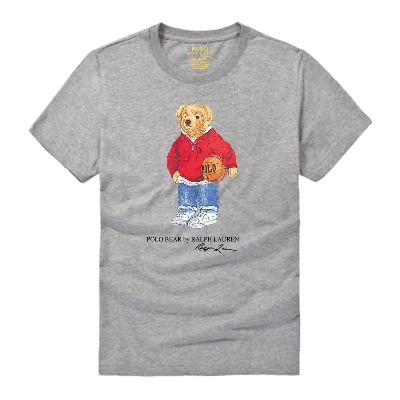 Ralph Lauren Bear Print Heather Grey T-shirt