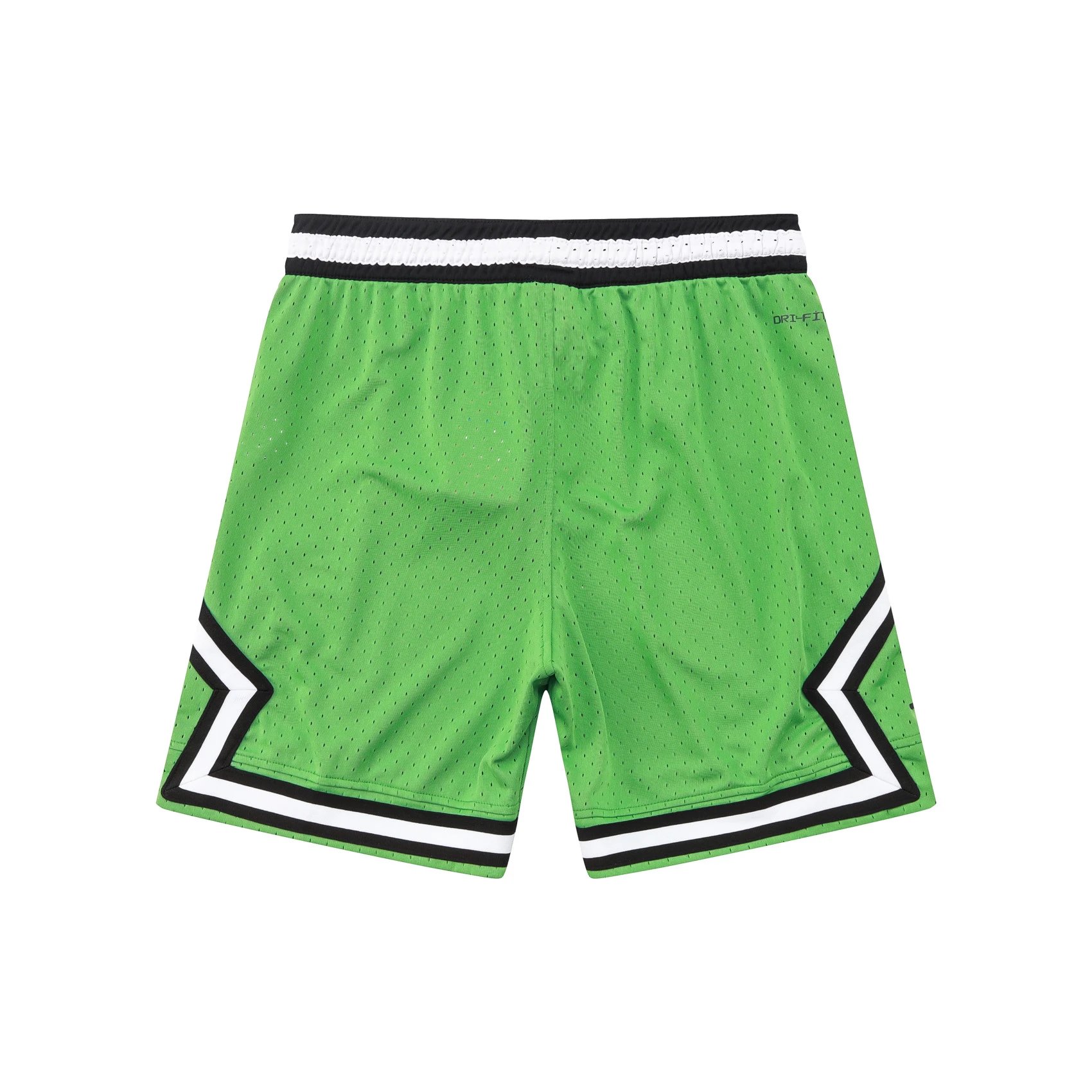 AJ basketball-style green shorts