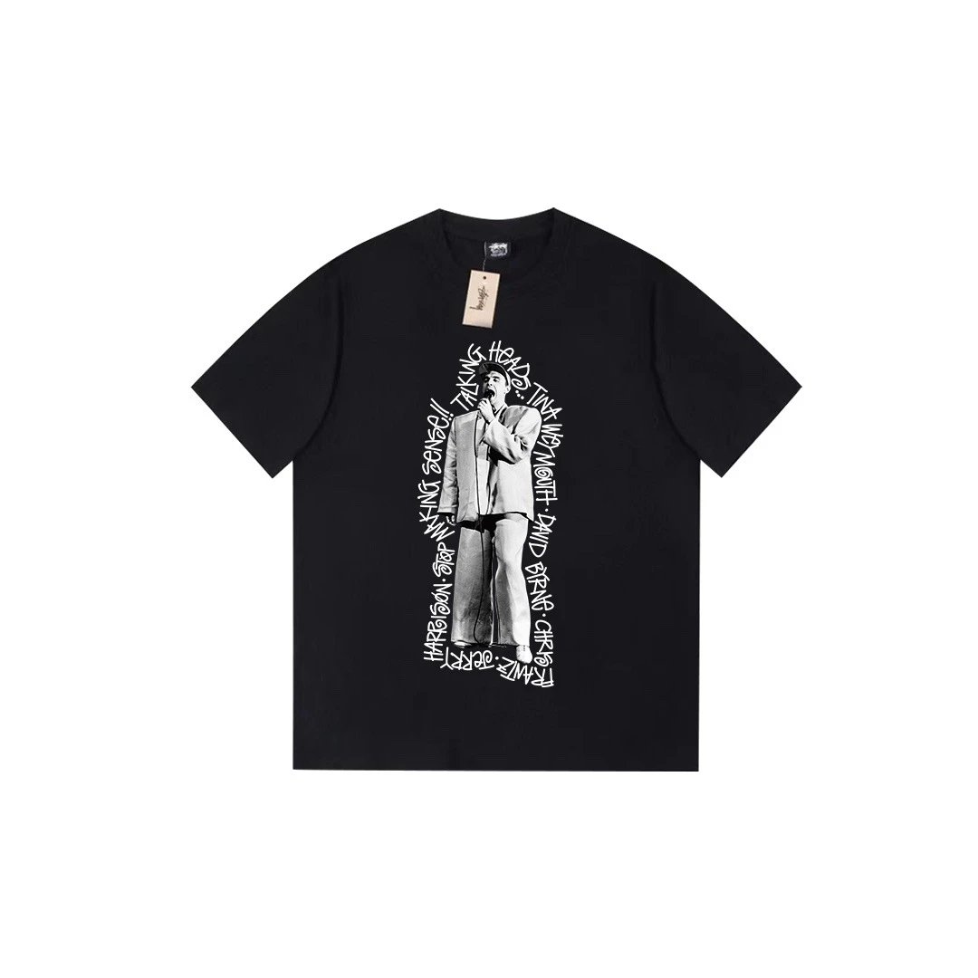Stussy Lightweight Graphic T-shirt Black White Stussy for Trend Styling