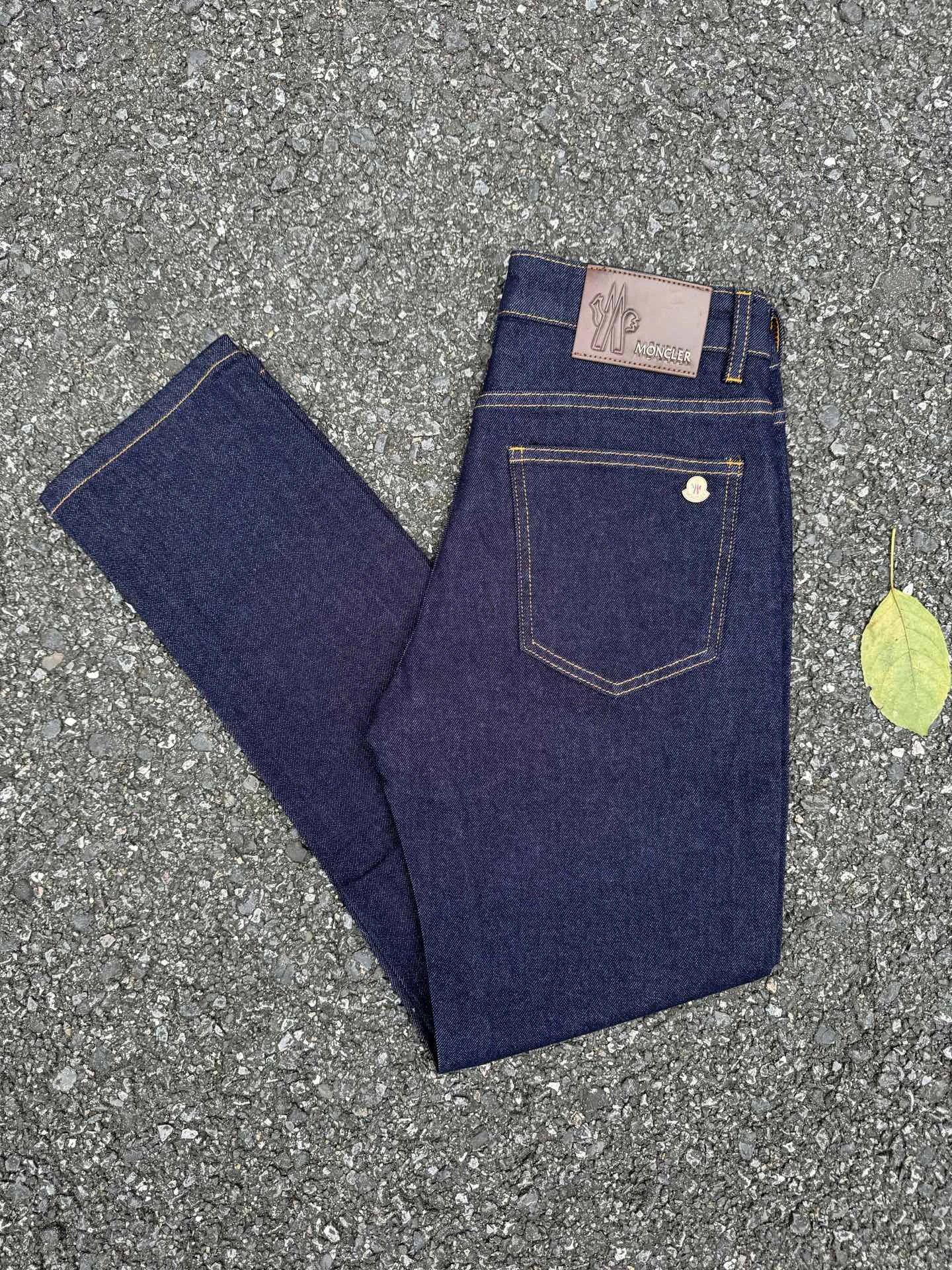 Logo Jeans with tonal back patch and crisp straight-leg shape - Valentino Essential Edit