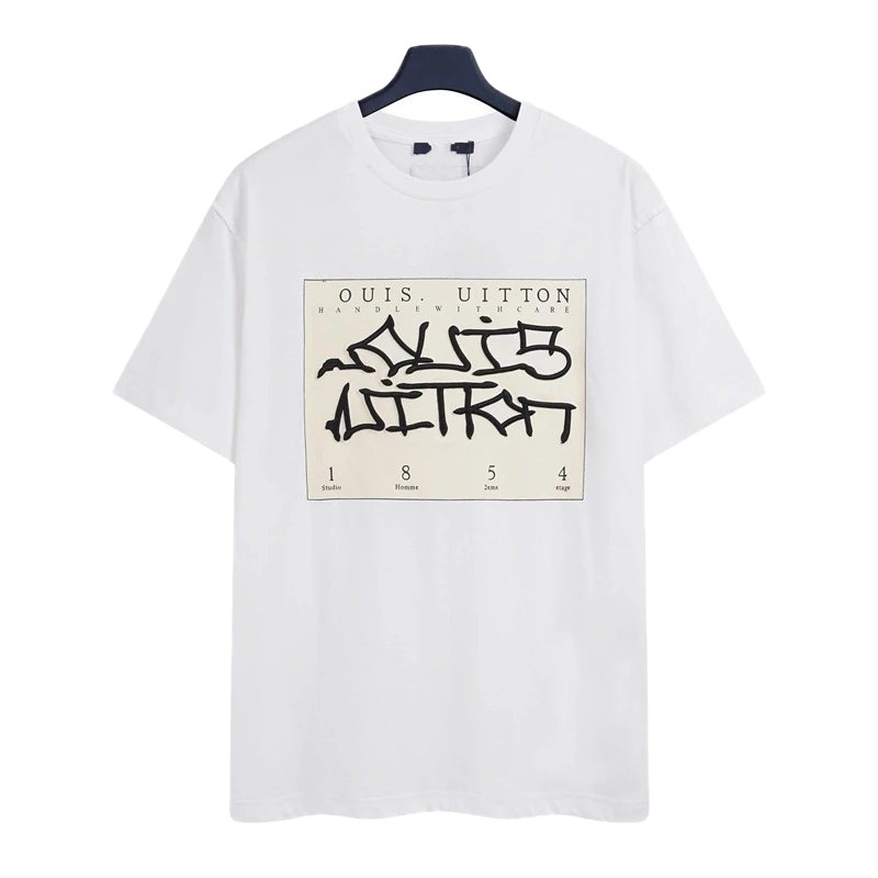 Louis Vuitton Graffiti Street Style White Short-sleeve T-shirt