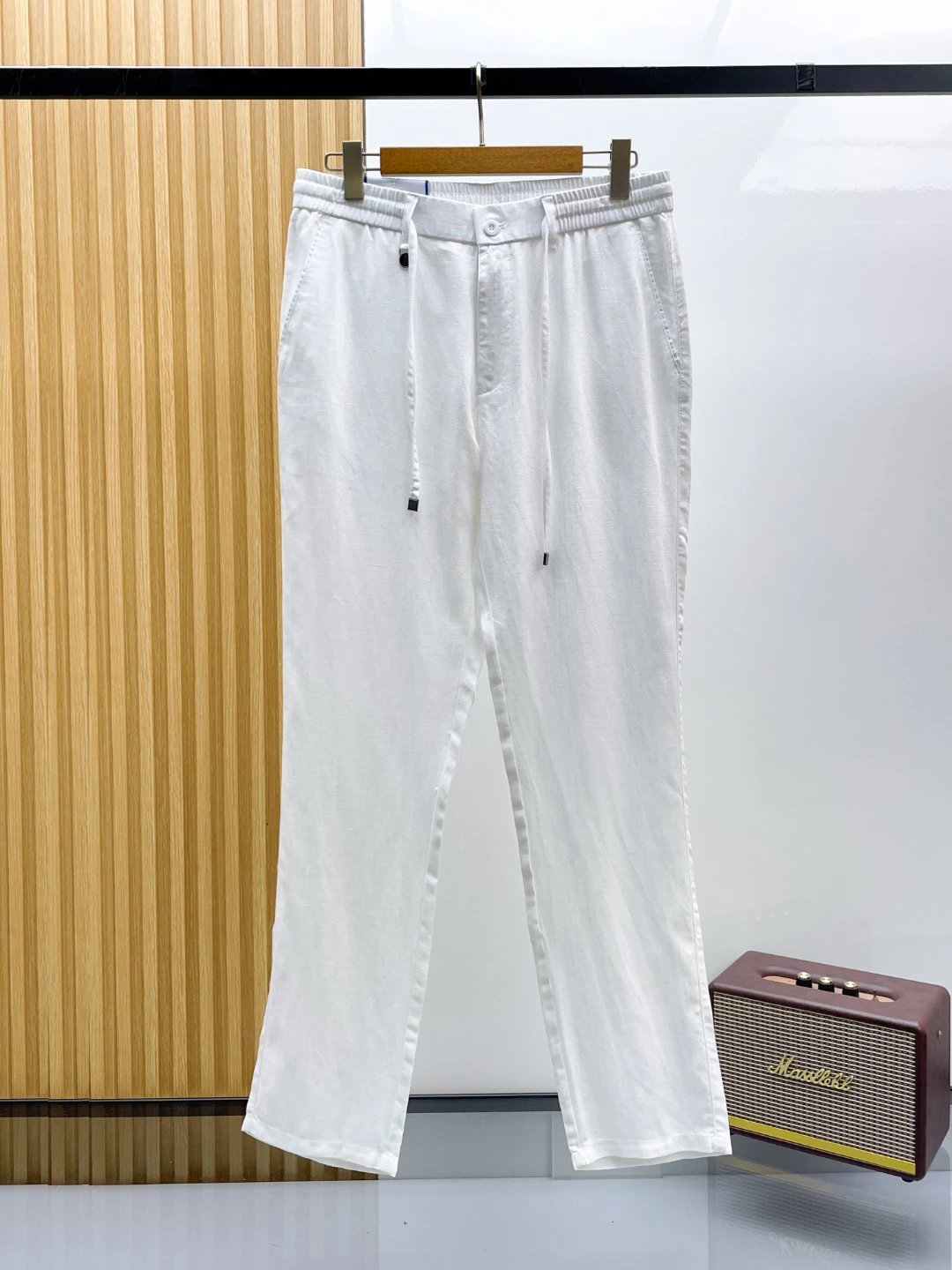Travel White Wide Casual Pants