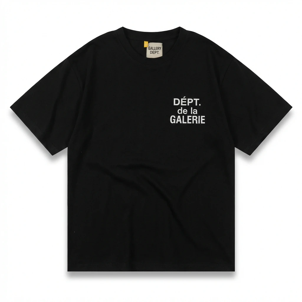 Gallery Dept Trendy and Cool Black T-shirt