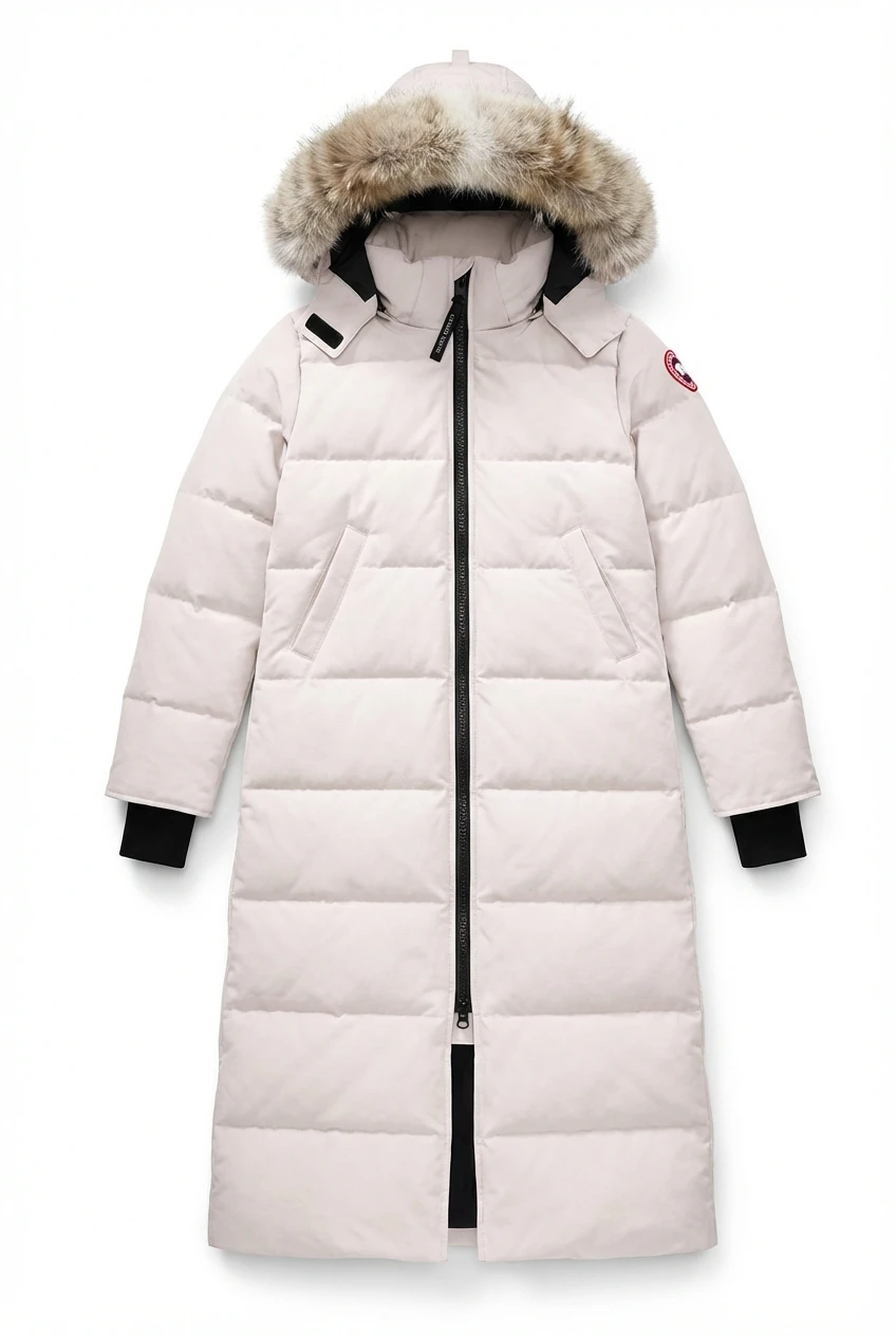 Canada Goose Long Cool White Down Jacket