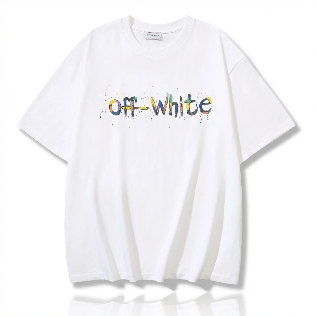 Off-White Graffiti Style White T-shirt