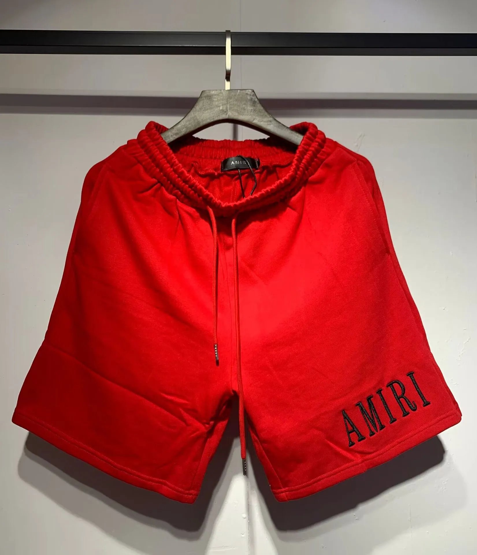 AMIRI Embroidered Street Style Red Casual Shorts
