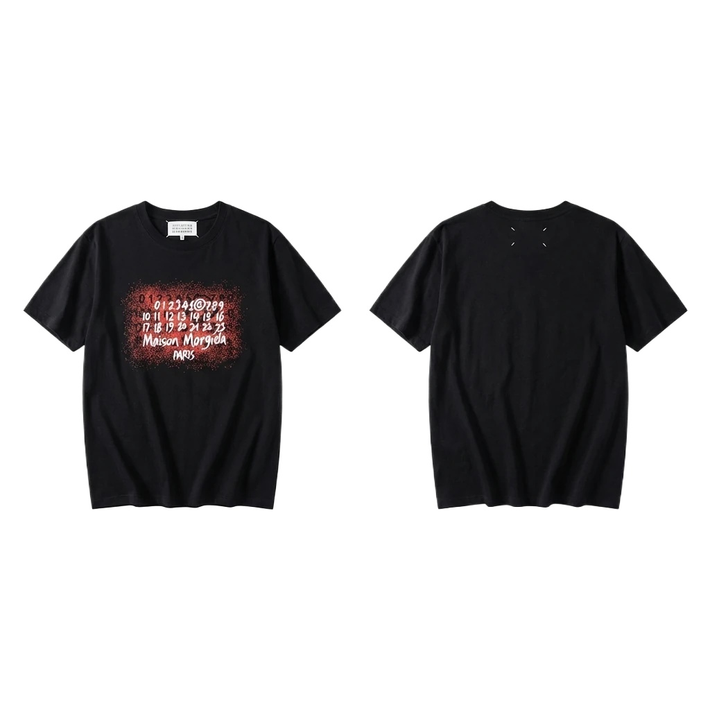 Maison Margiela Printed Style Black T-shirt