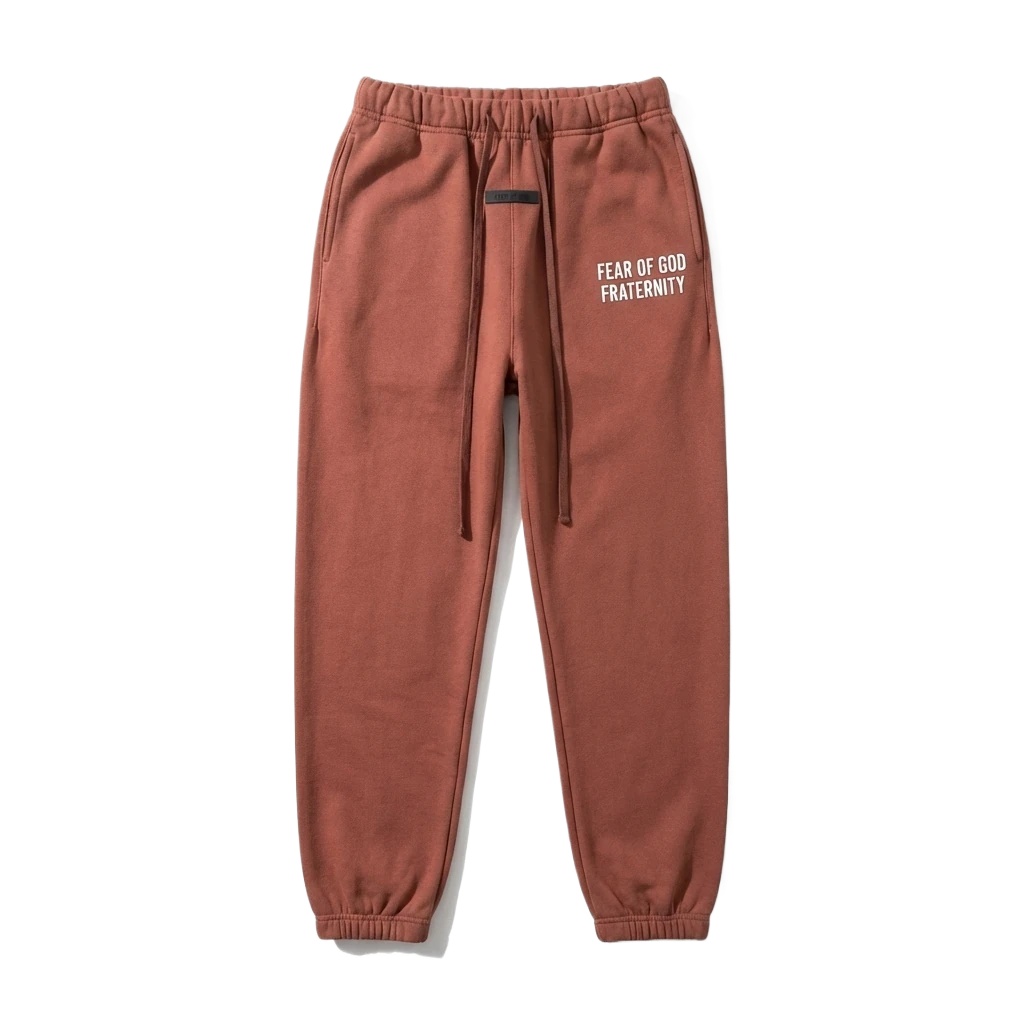 ESSENTIALS Casual Style Brown-Red Sweatpants