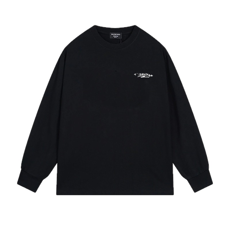 Balenciaga simple style black long-sleeved shirt