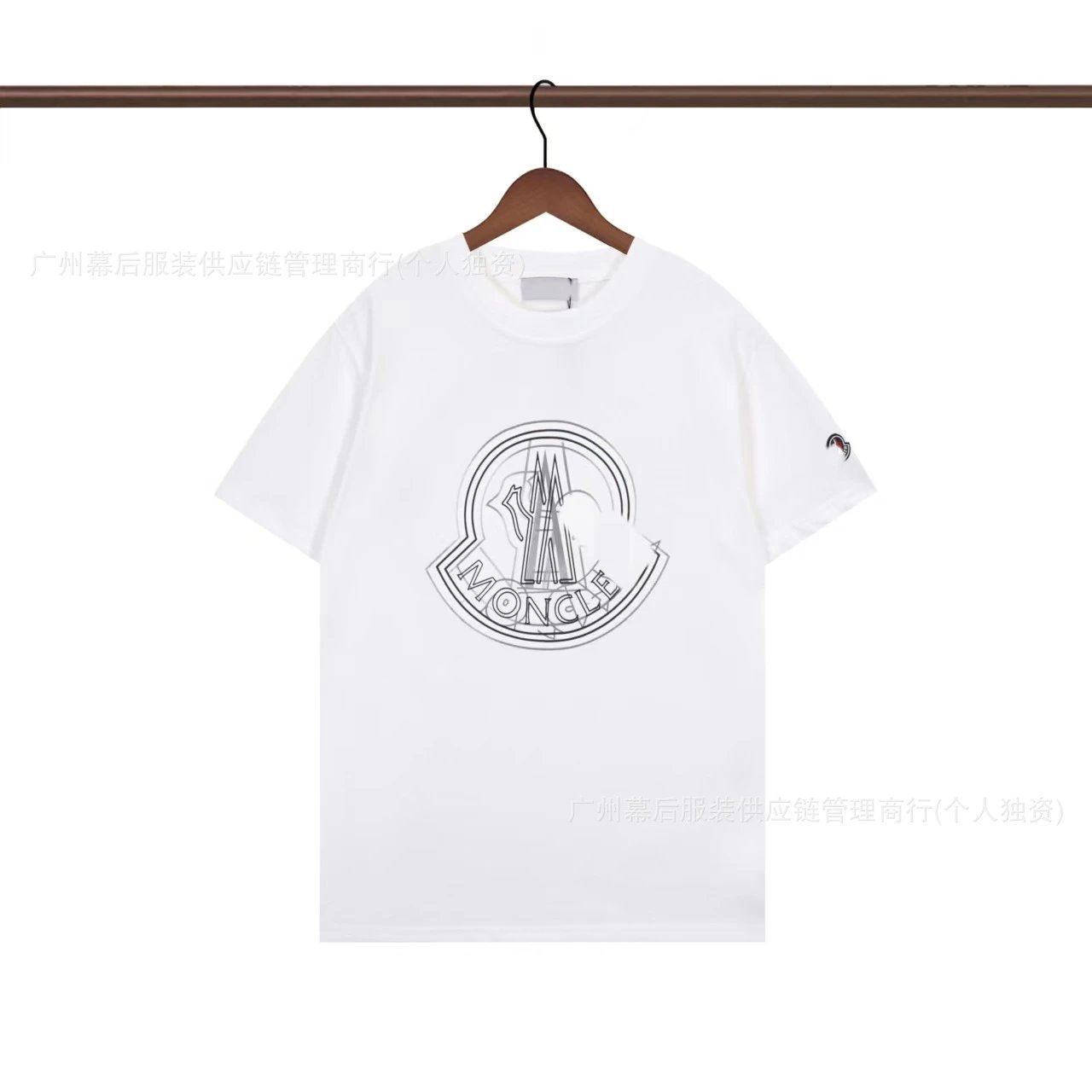 Moncler Large Logo Trendy Style White Short-sleeve T-shirt