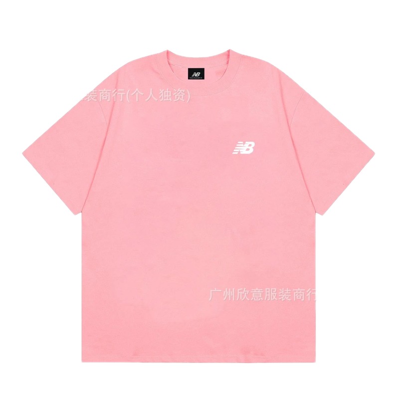 New Balance Minimalist Casual Style Pink Short-sleeve T-shirt
