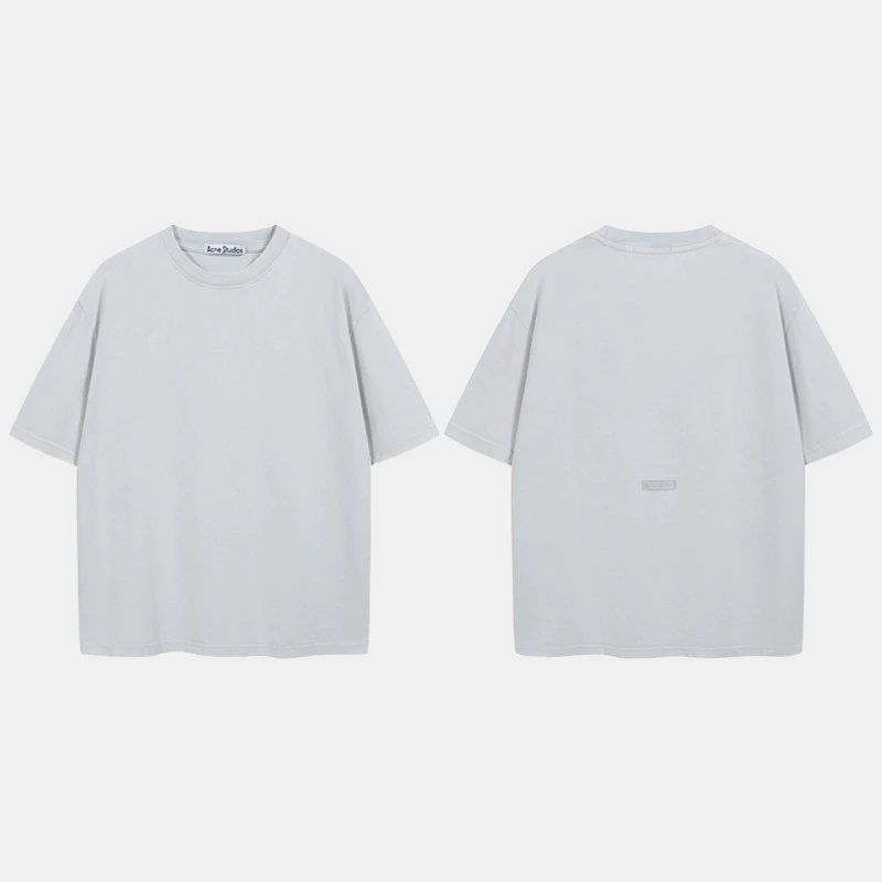 Acne Studios 2090-80 Blue Style Ac908040 Stockholm Logo T-Shirt Relaxed Styling