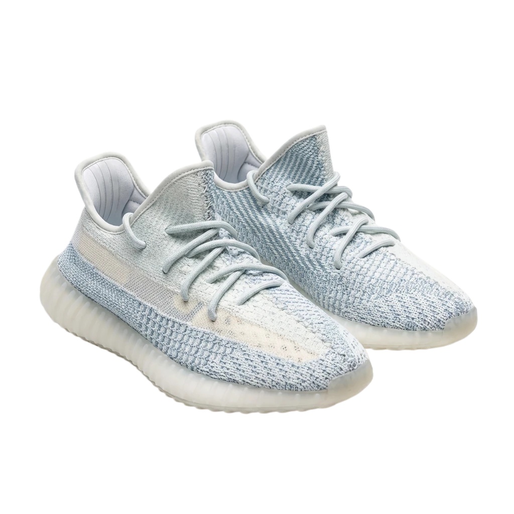 Yeezy 350 V2 Grey and White Gradient Athletic Shoes