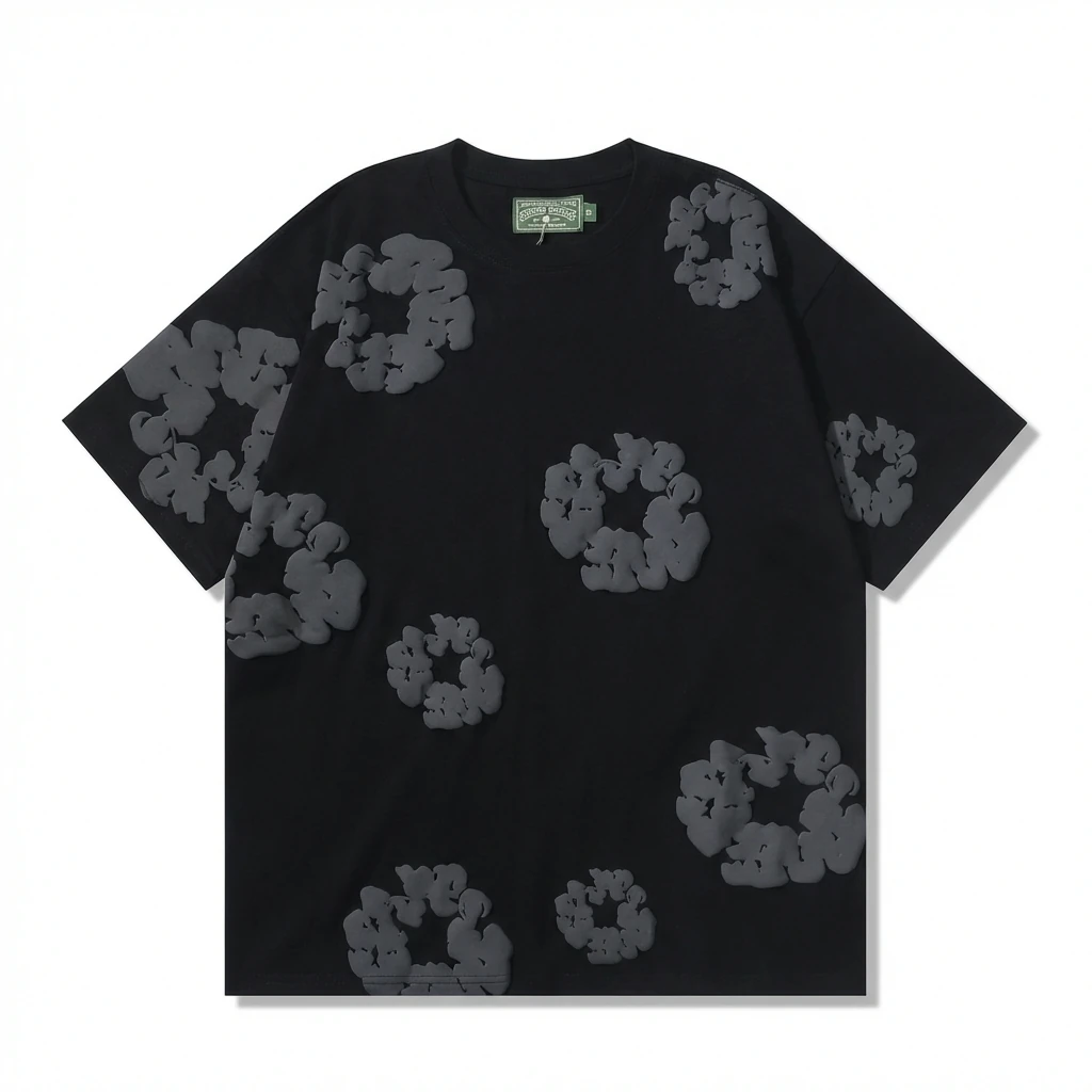 DENIM TEARS Dark Style Black Short-Sleeve