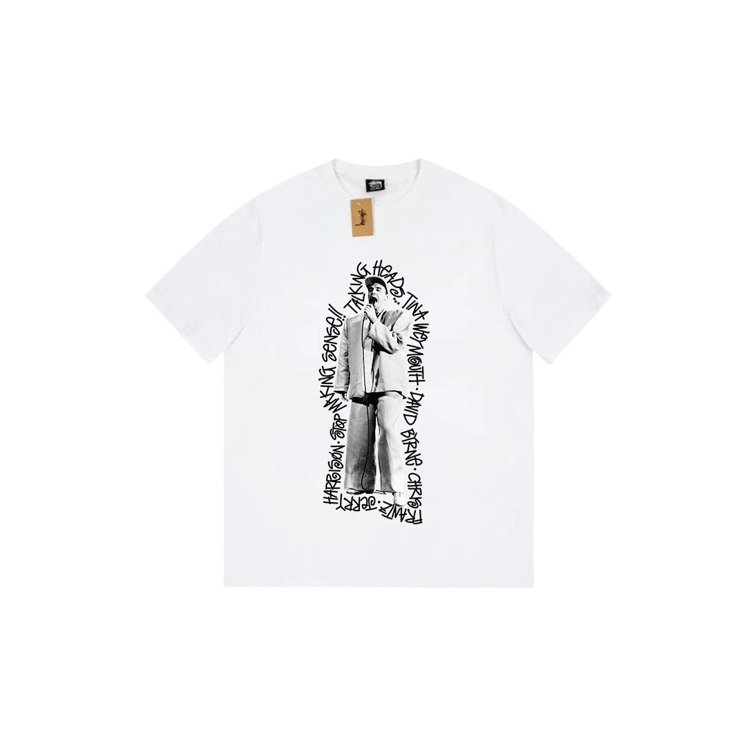 Stussy Resort Graphic T-shirt Black White Stussy for Travel Looks