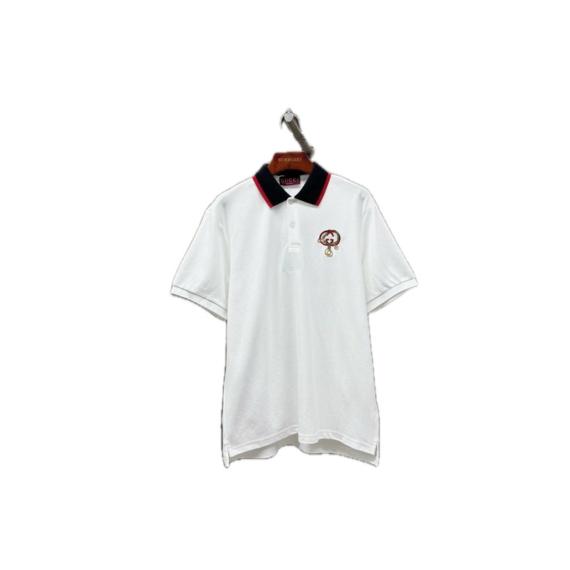 Gucci classic fashion white polo shirt