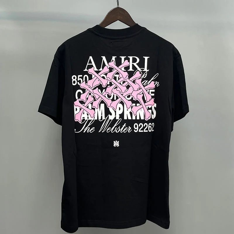 Amiri Pink Black Records Graphic T-Shirt Airport Outfit