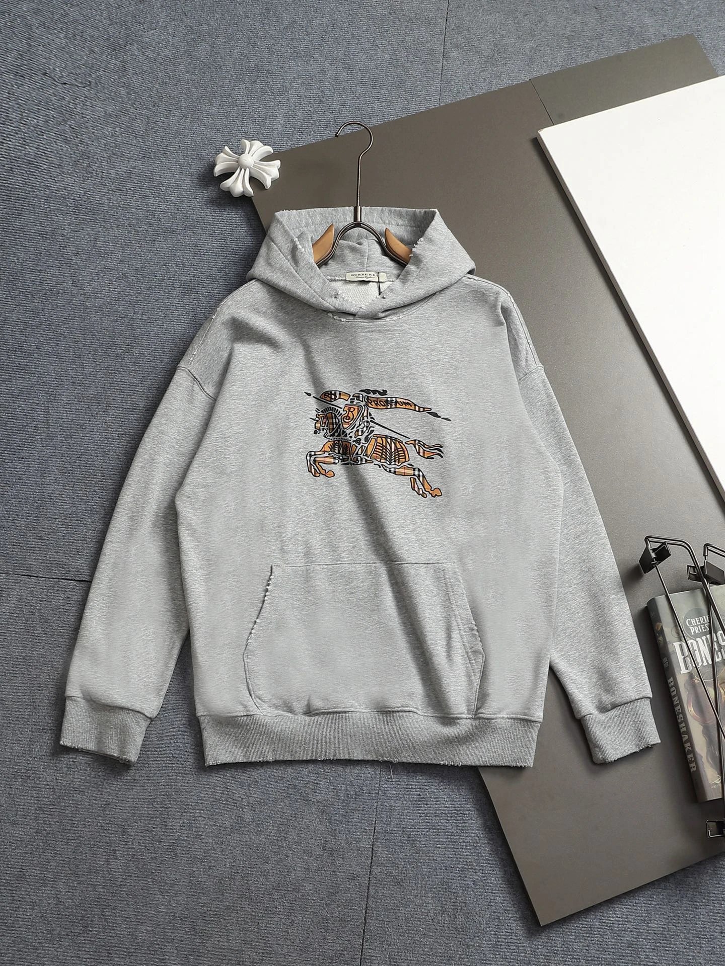 Cold Weather Hoodie with Gray Hoodie with Illustrated Animal