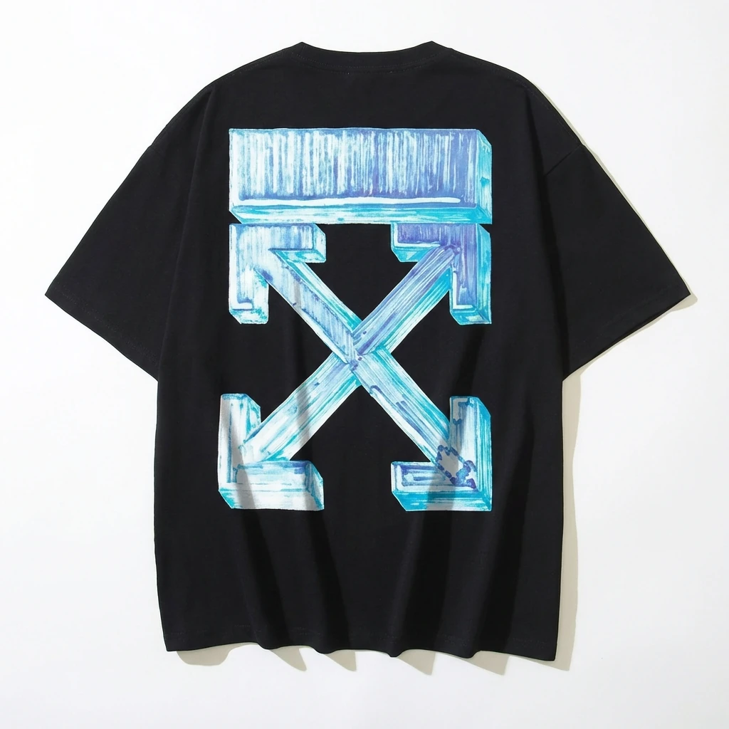 Off-White Arrow Trendy Brand Black T-shirt