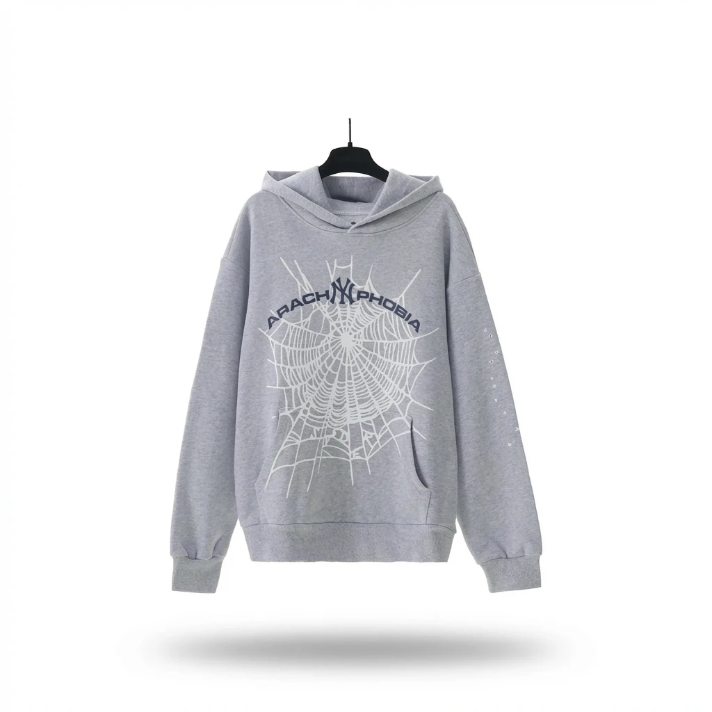 Sp5der Spider Series Grey Streetwear Sweatshirt
