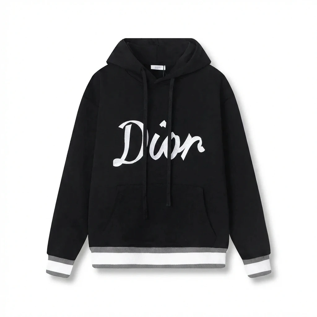 Dior letter-style black sweatshirt
