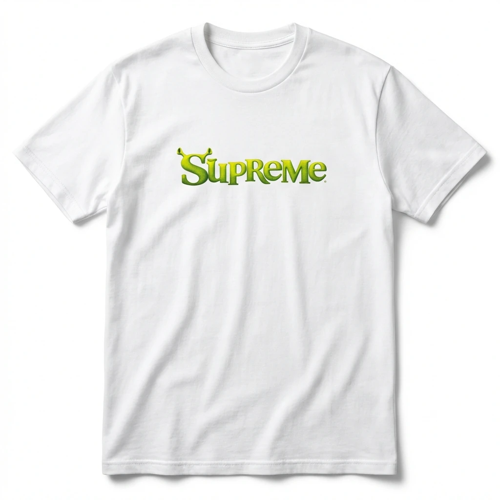 Supreme Fluorescent Green Trendy T-shirt