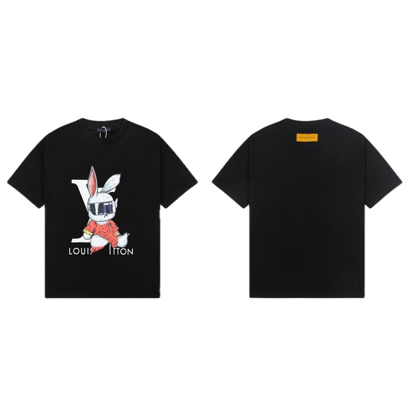 Louis Vuitton Year of the Rabbit Collection Street Style Black T-Shirt