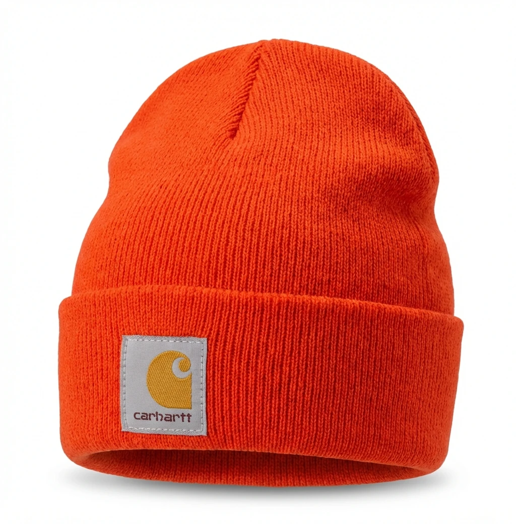 Carhartt simple-style red knitted hat