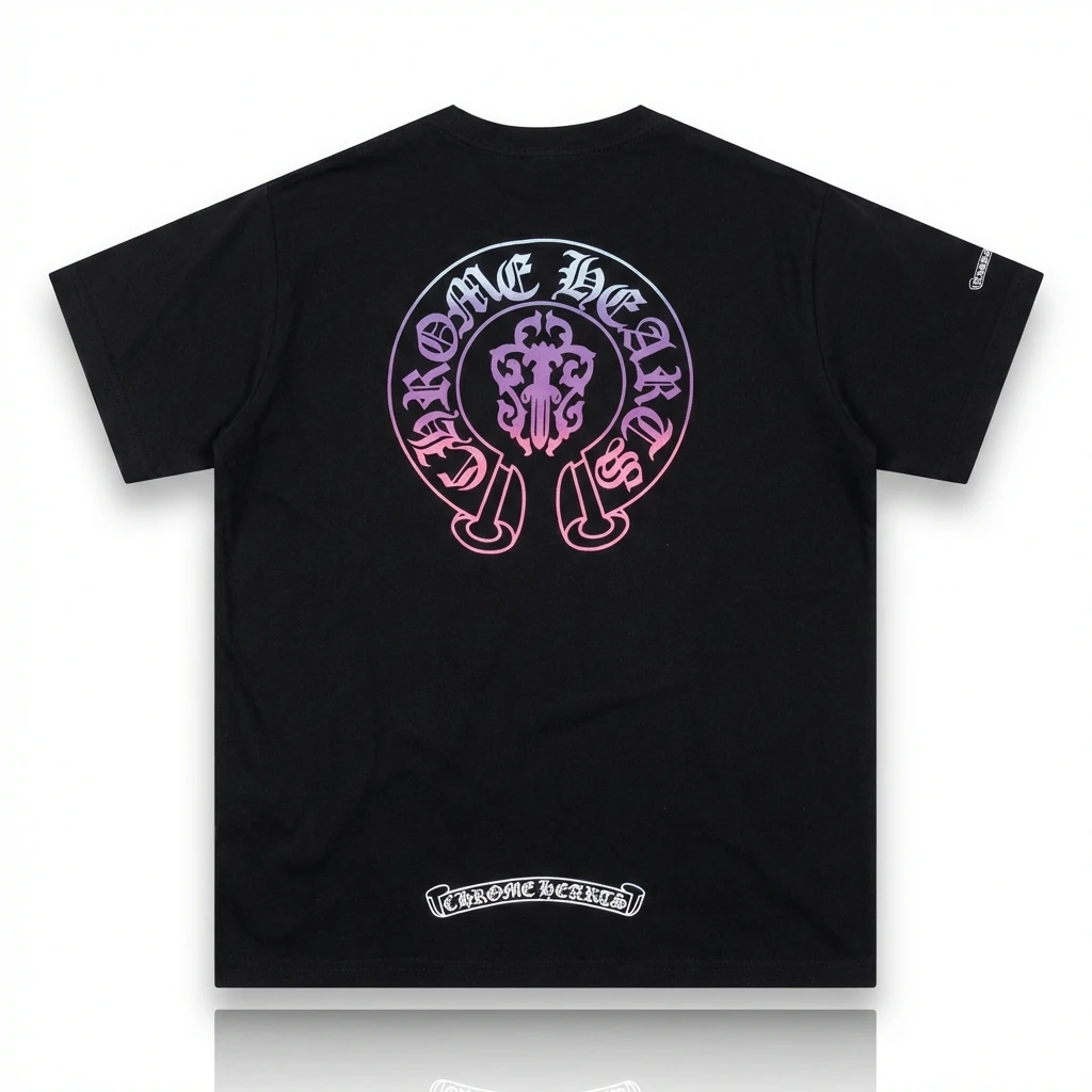 Chrome Hearts Dark Trendy Cool Black T-shirt