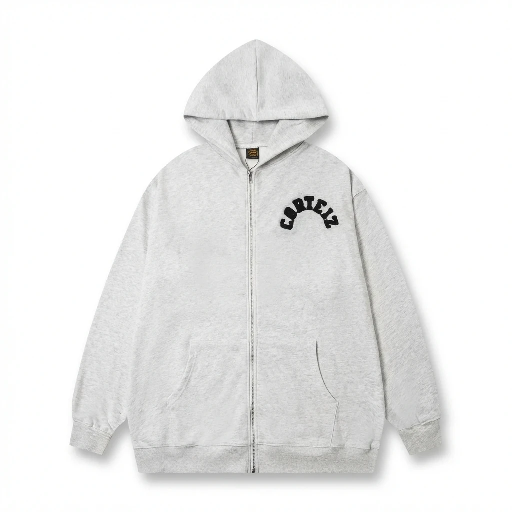 Corteiz letter - printed grey hoodie
