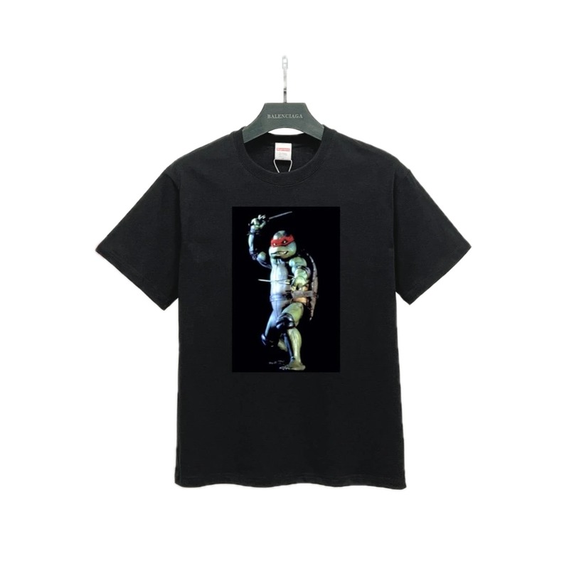 Supreme x Ninja Turtles Co-branded Street Style Black T-Shirt
