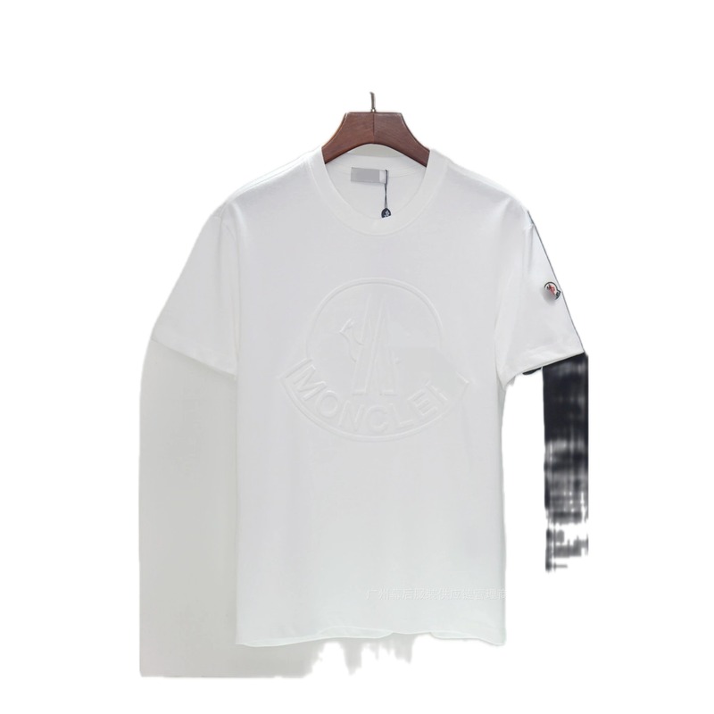 Moncler Embossed Casual White T-Shirt