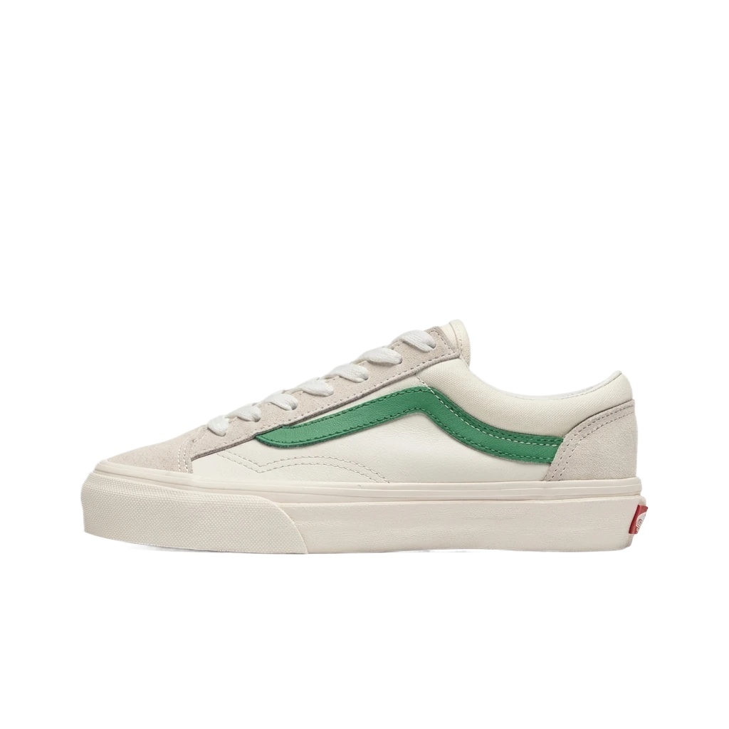 Vans Classic Green and White Color - Blocked Sneakers