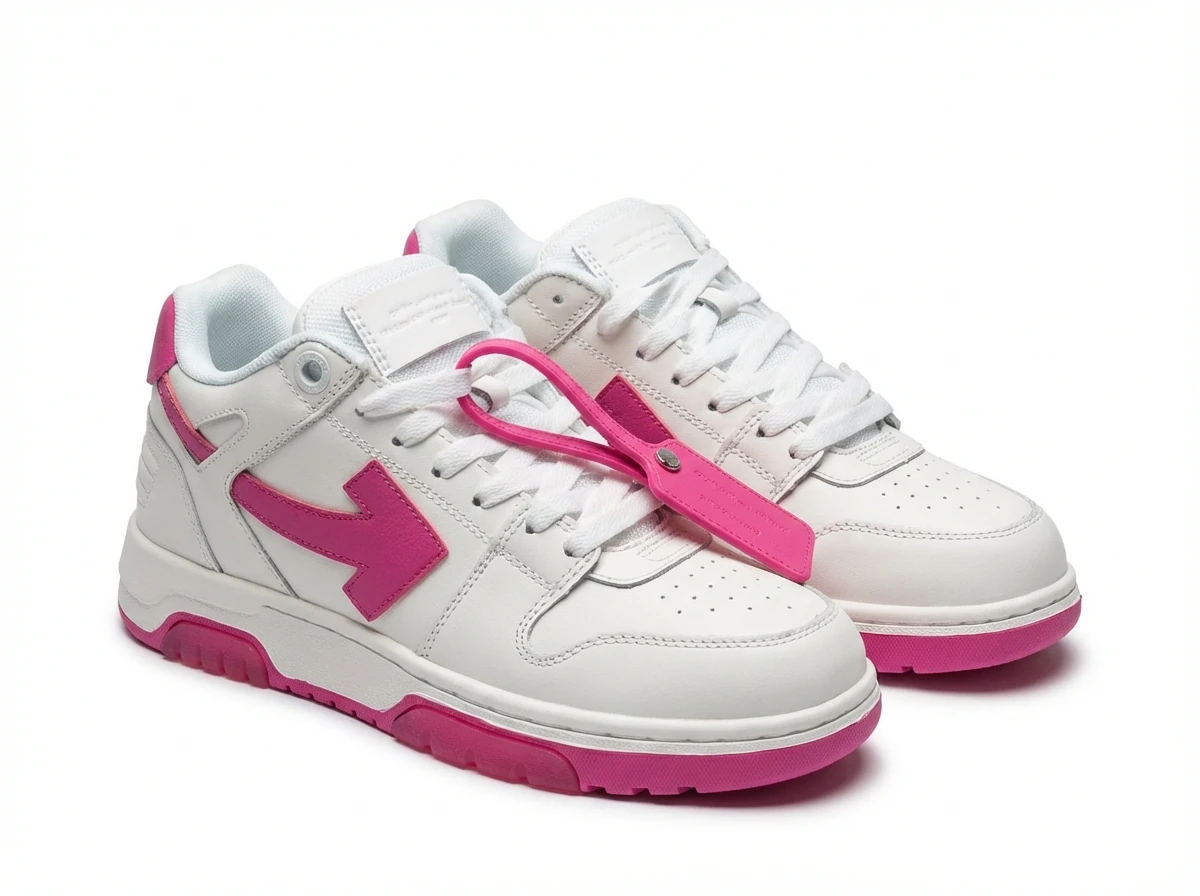 Off-White casual style white and pink shoes