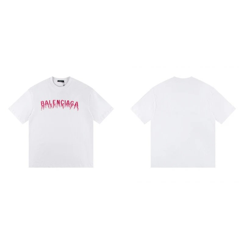 Balenciaga Blood Drop Collection Street Style White T-Shirt