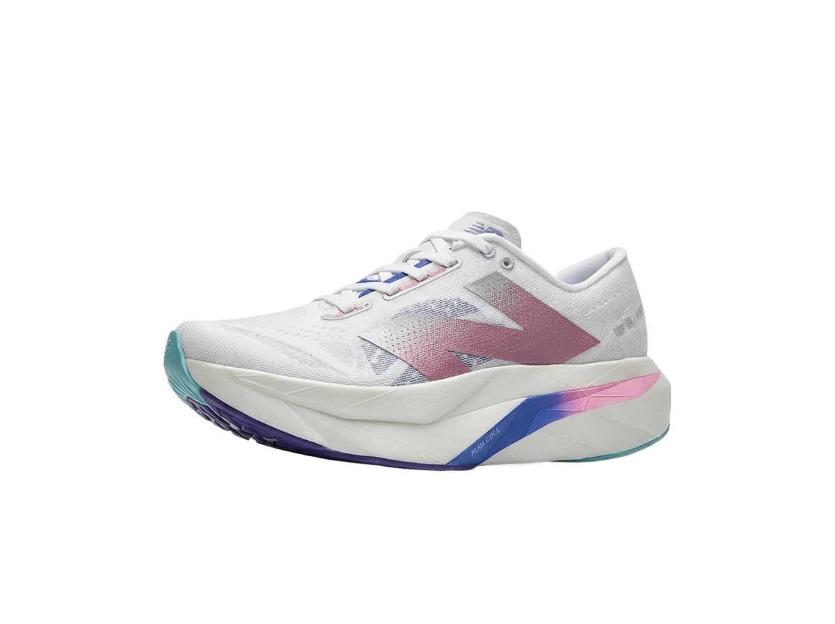 New Balance Trendy Style White and Purple Athletic Shoes